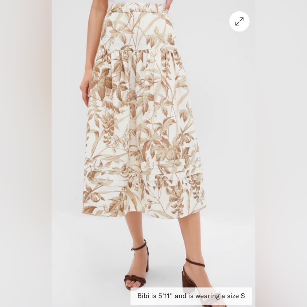 TUCKERNUCK X STUDIO MCGEE Dune Breeze Cotton Linen Eden Skirt XS NWT